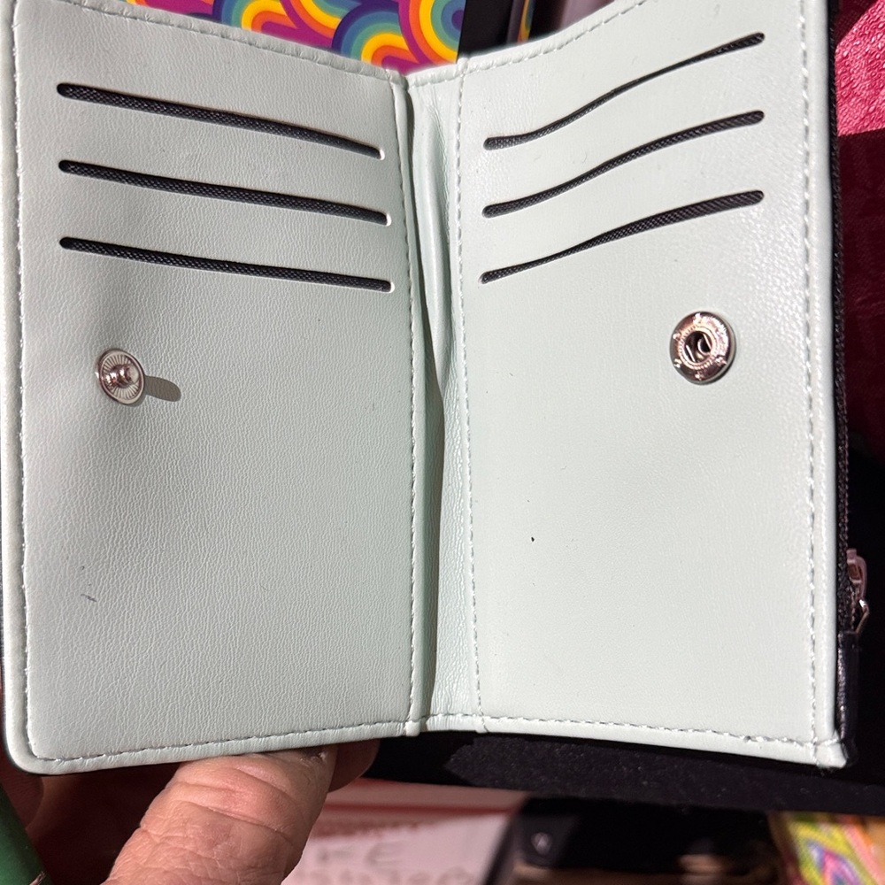 Black Beetlejuice Wallet with Striped Snake Design - Picture 2 of 4